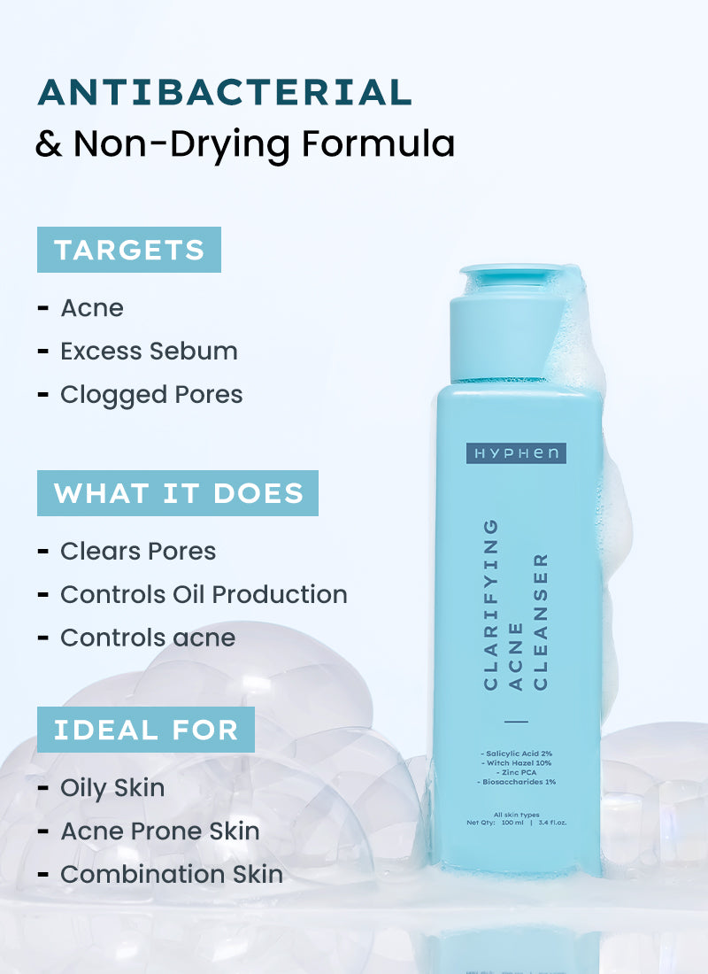 Hyphen Clarifying acne cleanser with 2% salicylic acid - 100 ml