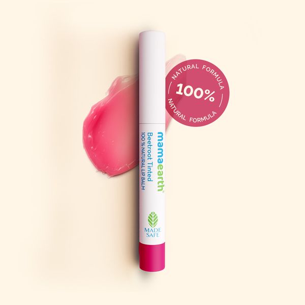 Mamaearth Beetroot Tinted 100% Natural Lip Balm with Beetroot & Beeswax for 12h Moisturized Lips -2 g