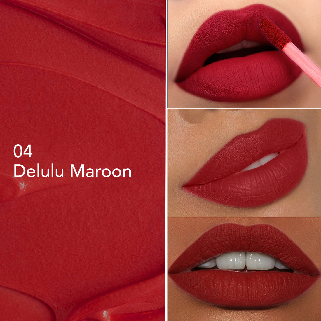 Glam21 Mattitude Lipstick (04Delulu Maroon)