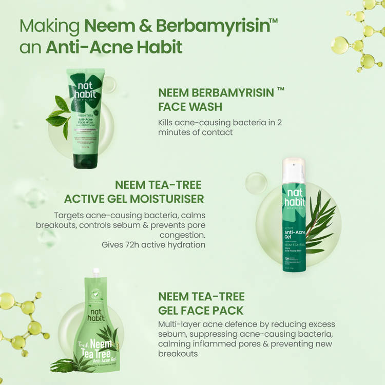 Nat Habit Anti-Acne Neem Berbamyrisin Tikta Face Wash (100 g)