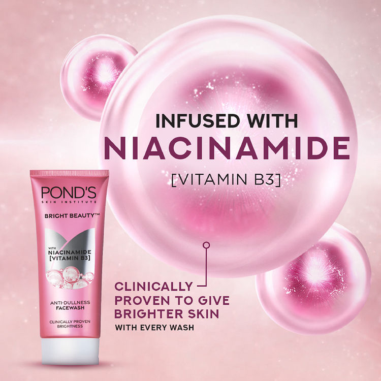 Ponds Bright Beauty Facewash with Niacinamide, For Glass Skin-like Shine
(200g)