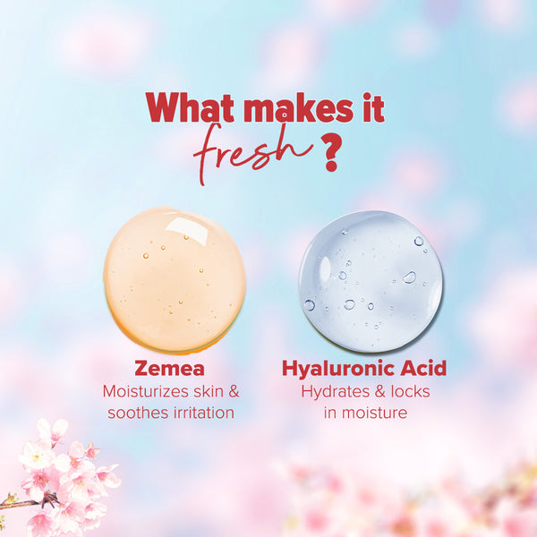 Aqualogica Refresh+ Cherry Blossom Bloom Perfume Body Mist with Zemea and Hyaluronic Acid 150 ml