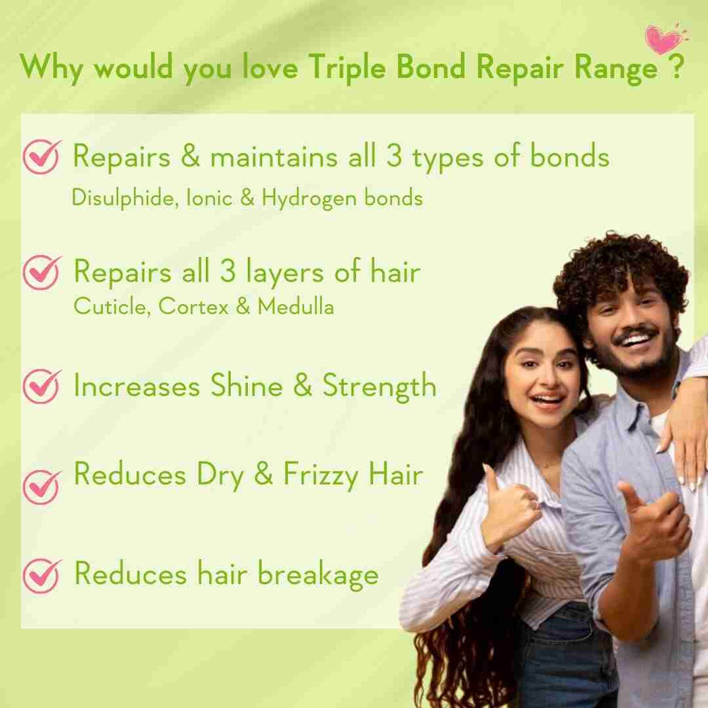 Wishcare Triple Bond Repair Booster Serum
Repairs Broken Hair Bonds in 10 minutes | 100ml