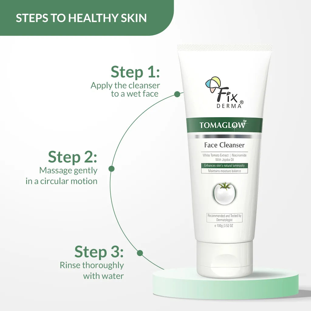 Fixderma Tomaglow Brightening Face Cleanser | Gently Cleanses and Brightens the Skin /100g