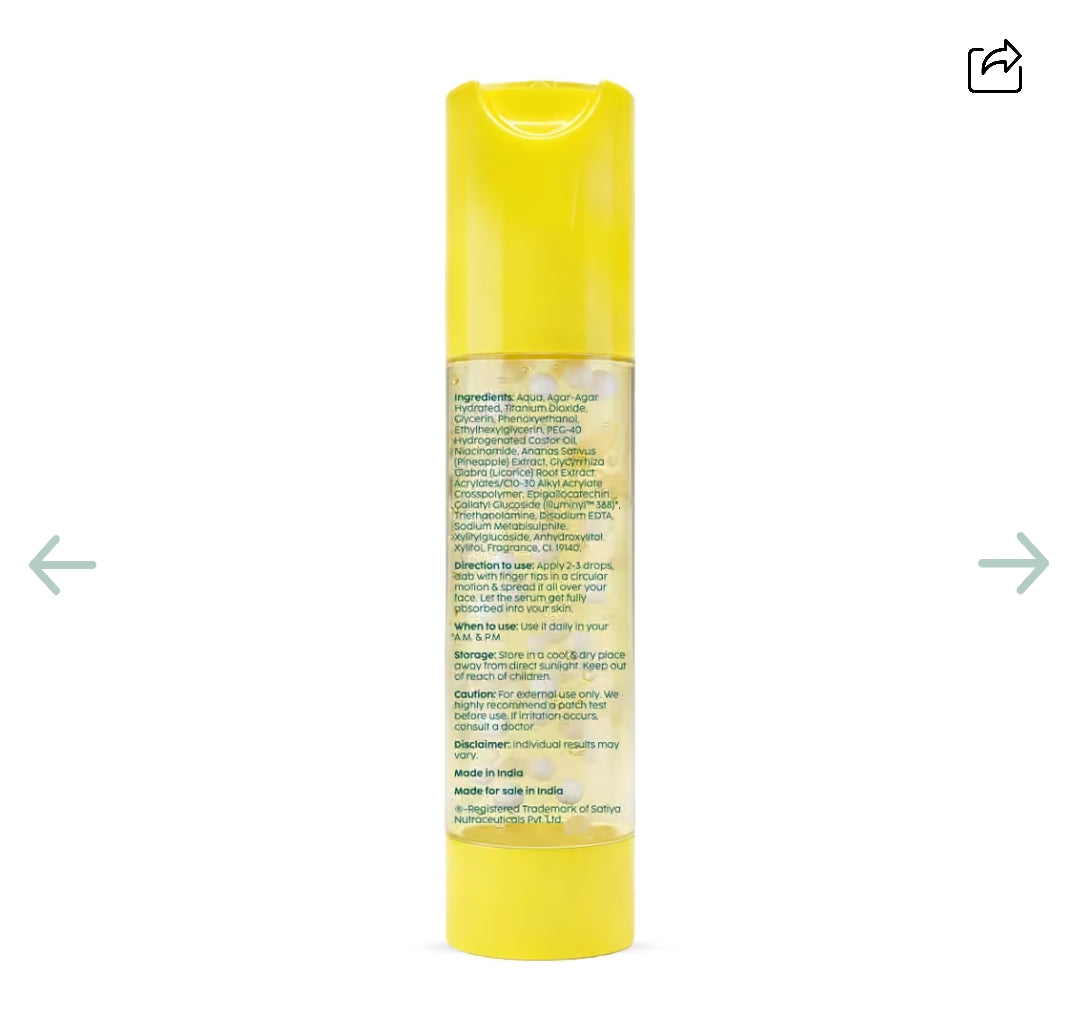 Pineapple Pearl Burst Serum for Bright, Even Toned Skin / 50ml