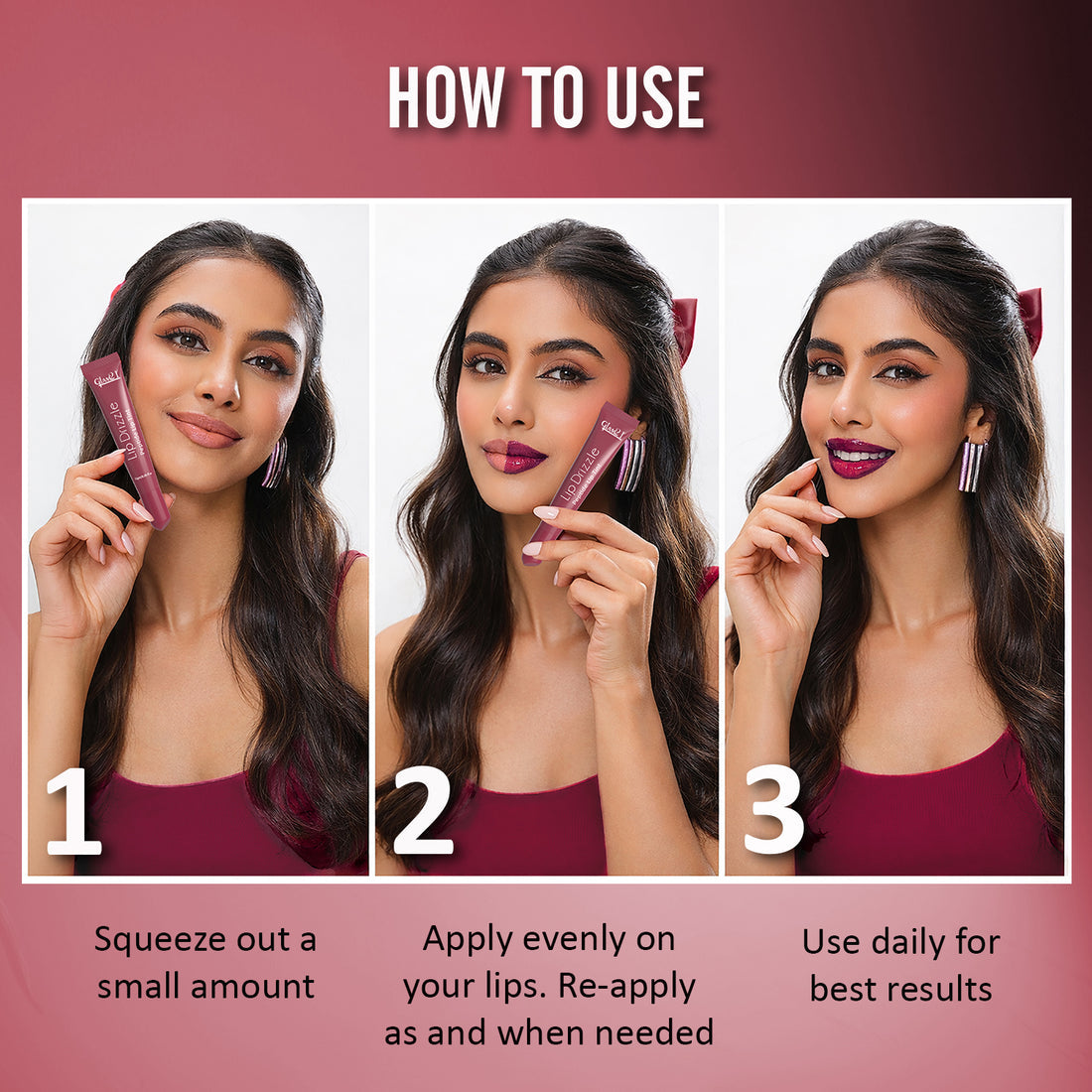 Glam21 Lip Drizzle Peptide Lip Tint (03 Rasberry Jelly)