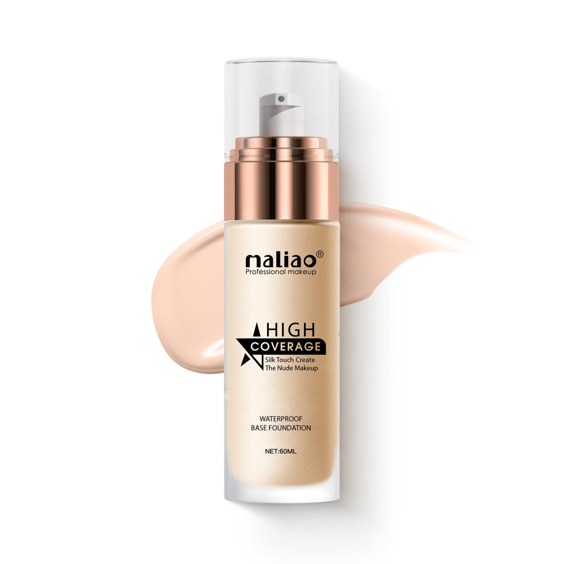 Maliao High Coverage Waterproof Base Foundation - Flawless All-Day Wear - 01  White Ivory