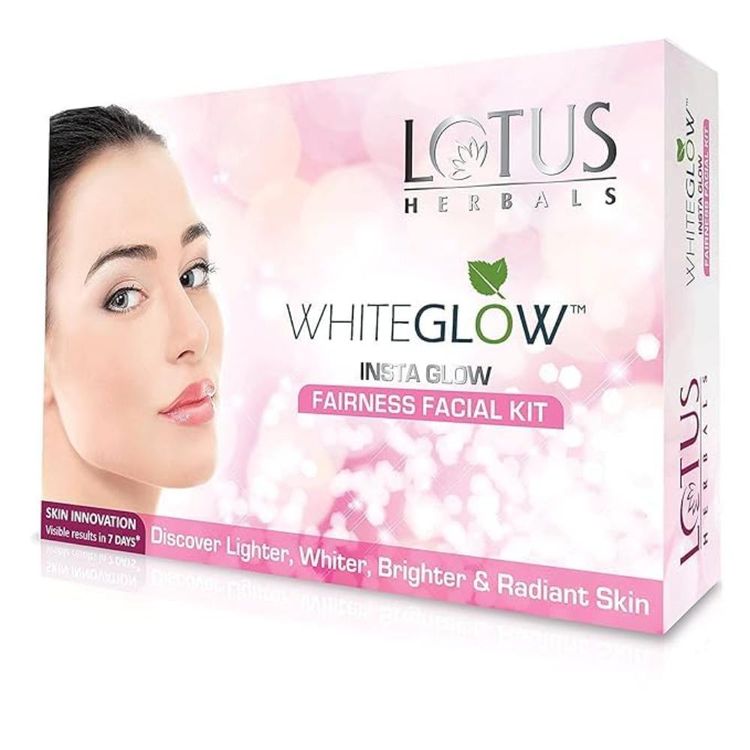 Lotus Herbals Whiteglow Insta Glow 4 IN 1 Facial Kit For Cleansing, Whitening And Smoothing Skin (40gm)