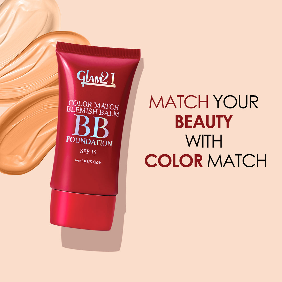Glam21 Color Match BB Foundation (02Honey Drop)