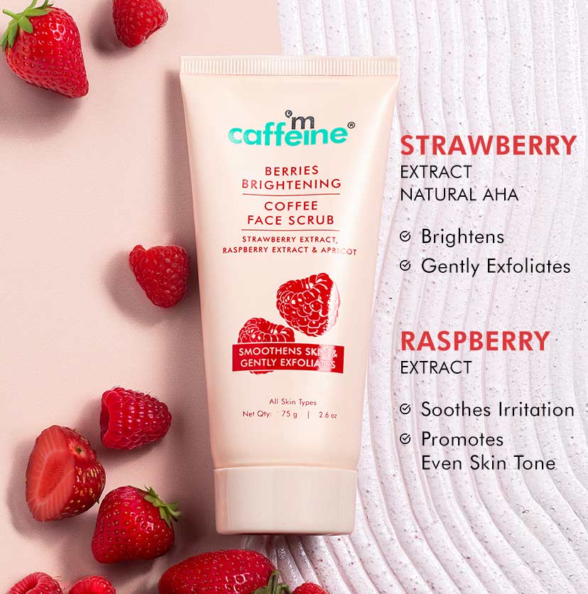 Mcaffeine Berries Brightening Coffee Face Scrub - 75 gm