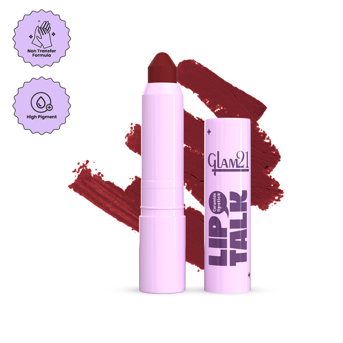 Glam21 Lip Talk Ceramide Lipstick / 02 Maroon Monsoon