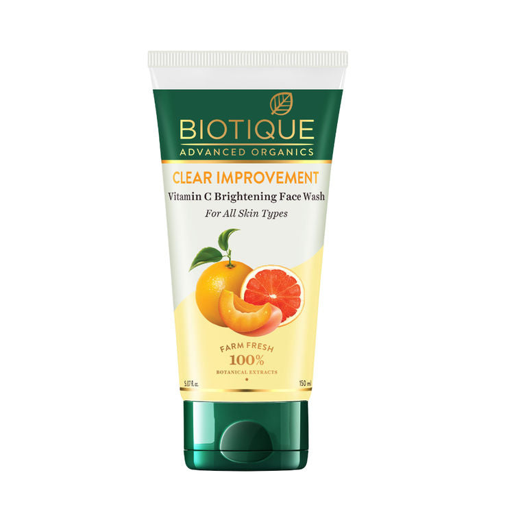 Biotique Advanced Organics Clear Improvement Vitamin C Brightening Face Wash (150ml)