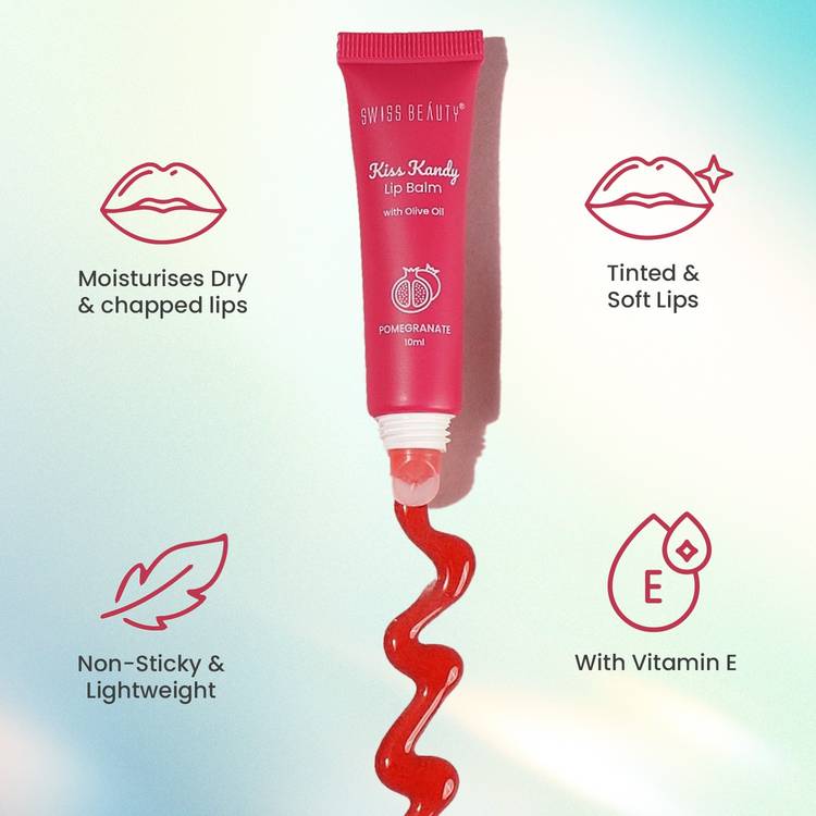 Swiss Beauty Kiss Kandy Tinted Lip Balm - 7 Strawberry (10ml)