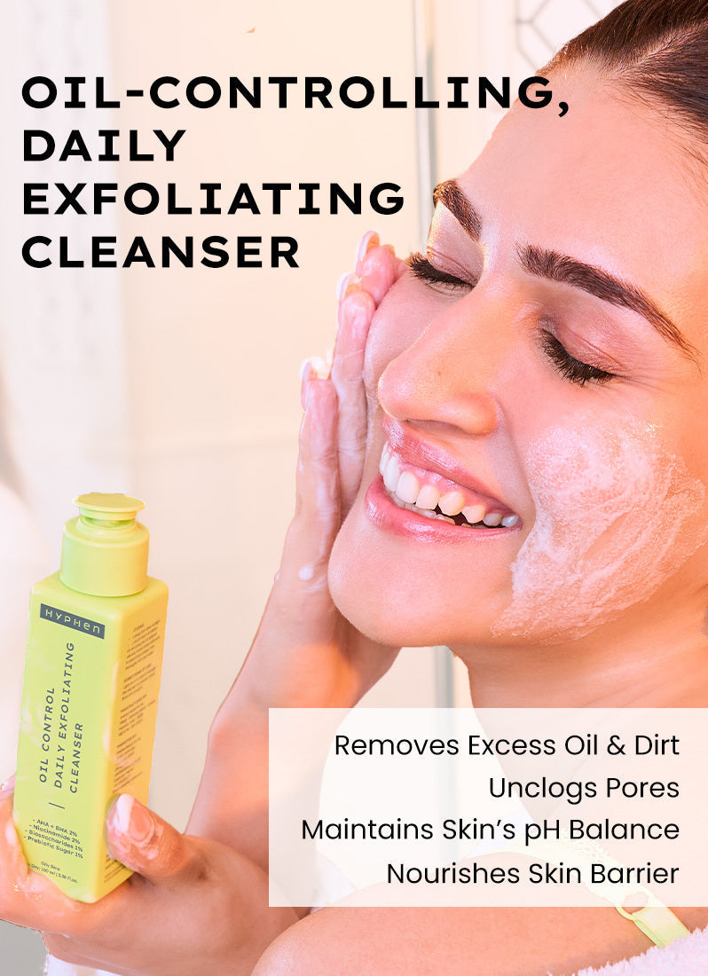 Hyphen Oil control & exfoliating cleanser with 2% aha bha - 100 ml