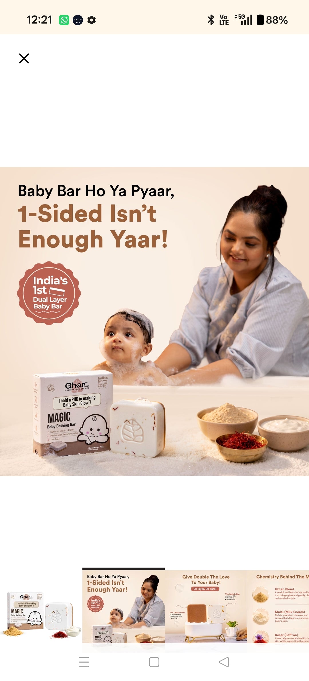 Ghar Soaps Magic Baby Bar