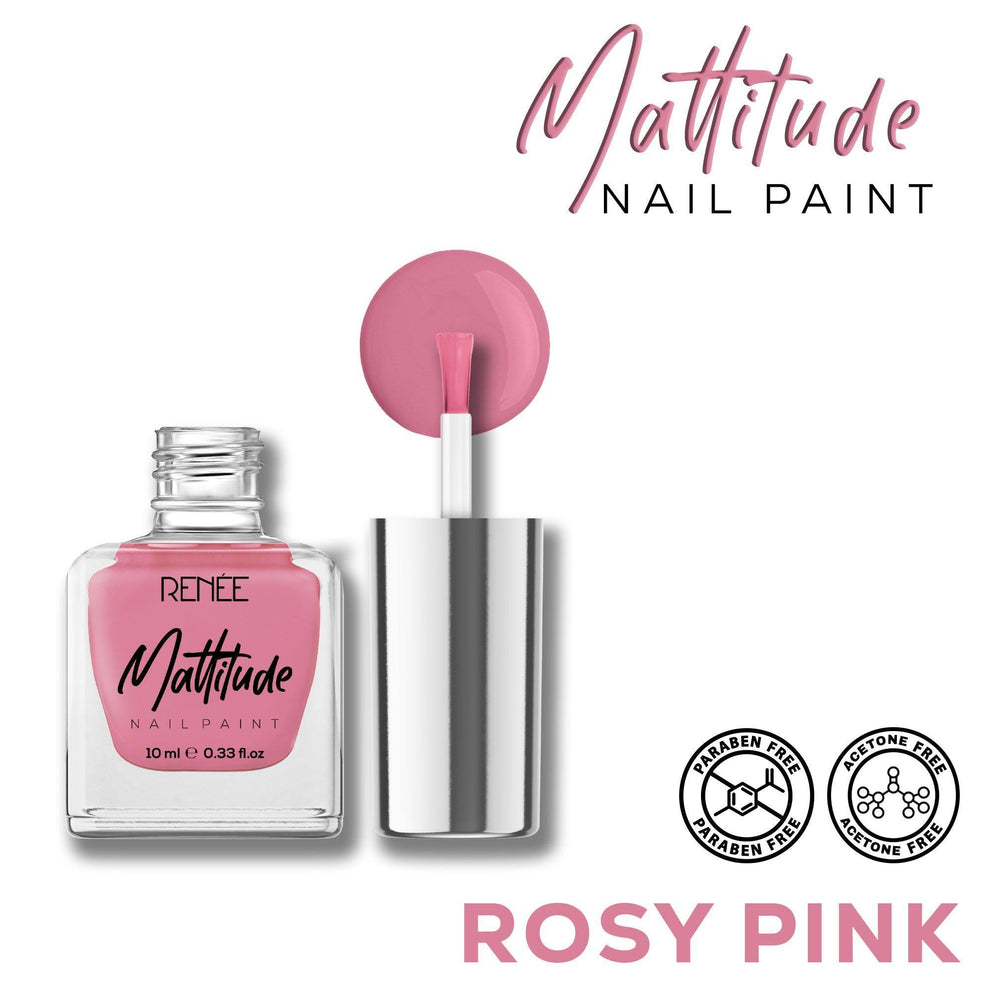 RENEE Mattitude Nail Paint 10ml (14 Rosy Kiss)