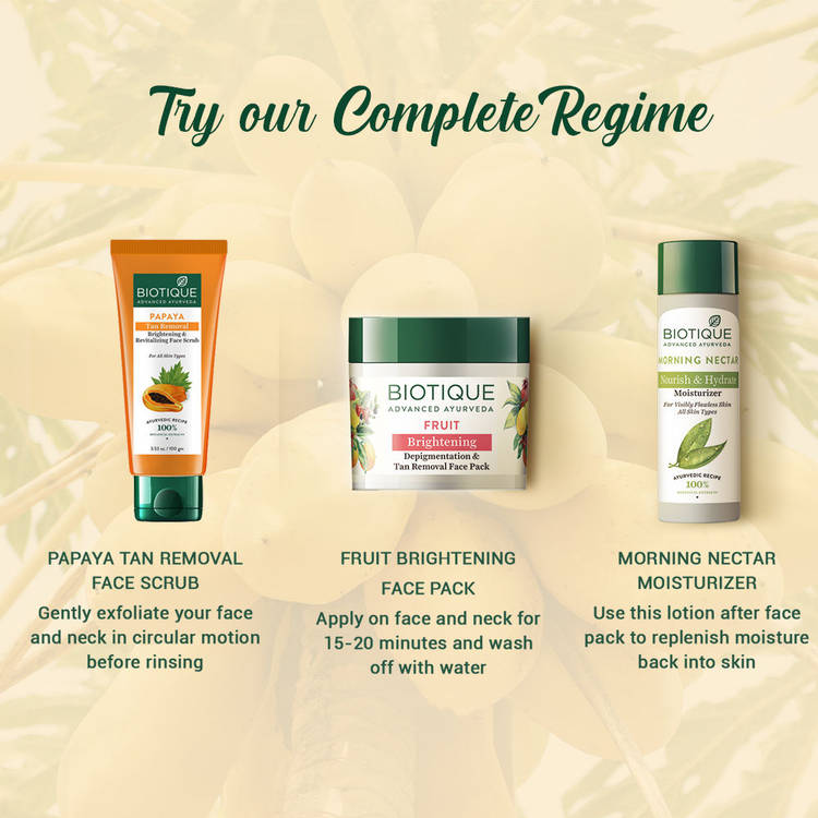 Biotique Bio Papaya Brightening & Revitalizing Tan Removal Scrub (100g)