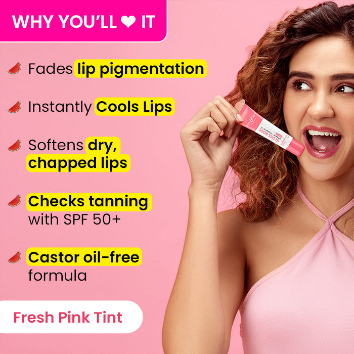 Dot & Key Vitamin C + E Brightening Lip Balm with SPF 50+ (03Watermelon Cool Medium Tinted)