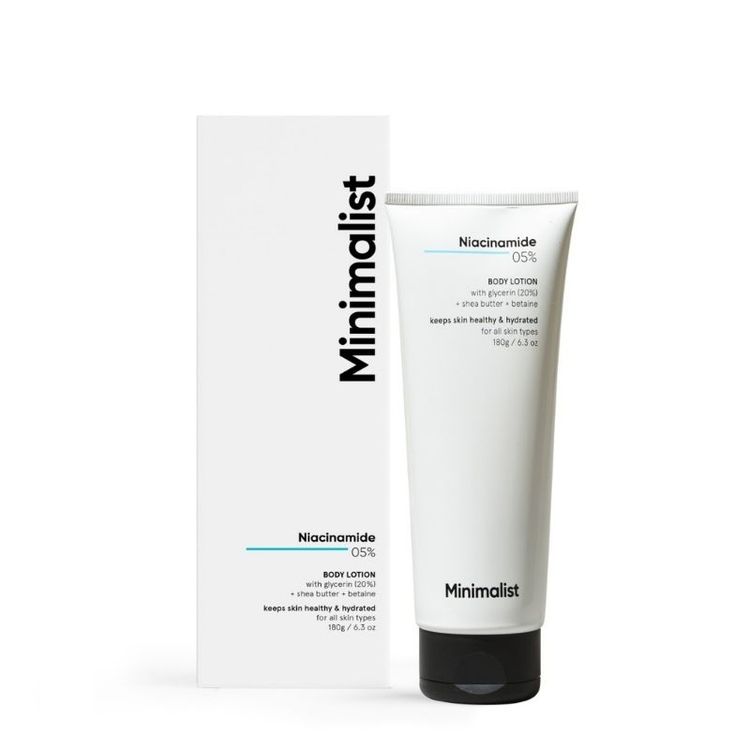 Minimalist 5% Niacinamide Body Lotion With Shea Butter, Glycerine & Betaine
(180 g)