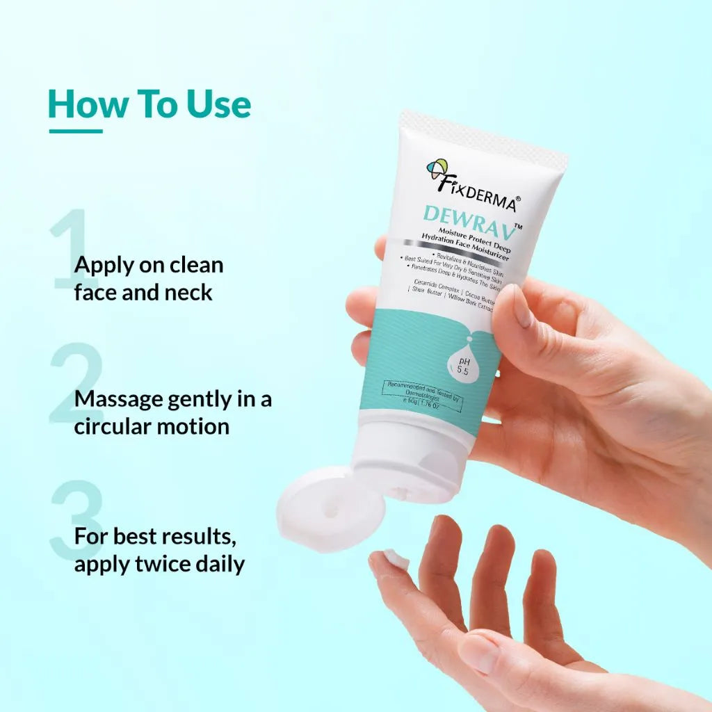 Fixderma Dewrav Moisture Protect Deep Hydration Face Moisturizer