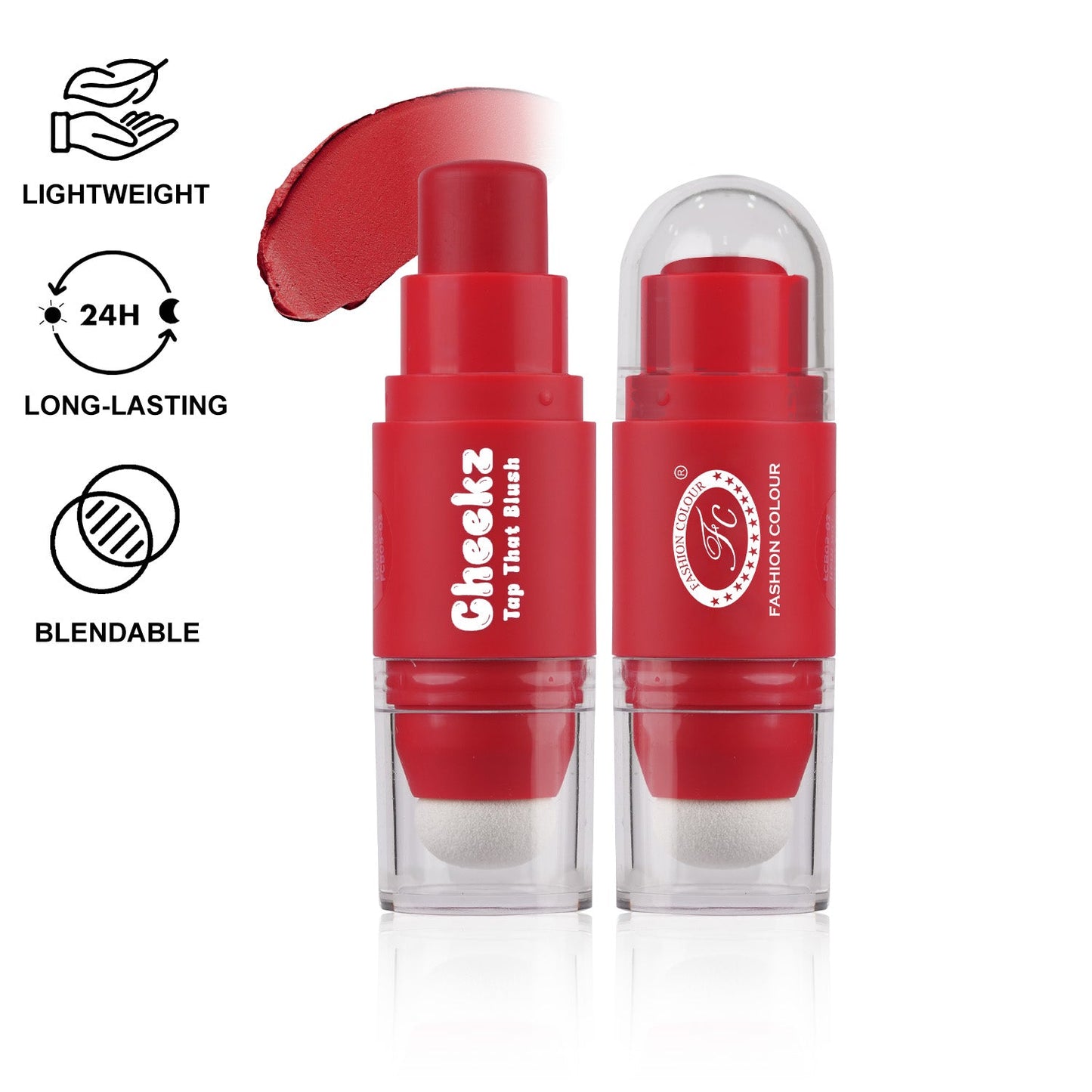 Fashion Colour Cheekz Tap Tint & Blush (04 Rouge Ritual)