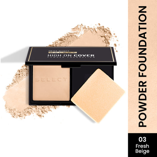 Swiss Beauty Select High On Cover Powder Foundation (03Fresh Beige)
