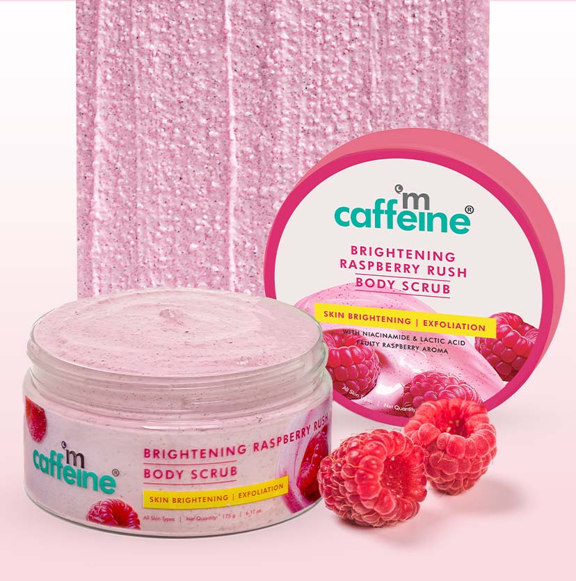 Mcaffeine Brightening Raspberry Body Scrub | Vit C Rich - 175g