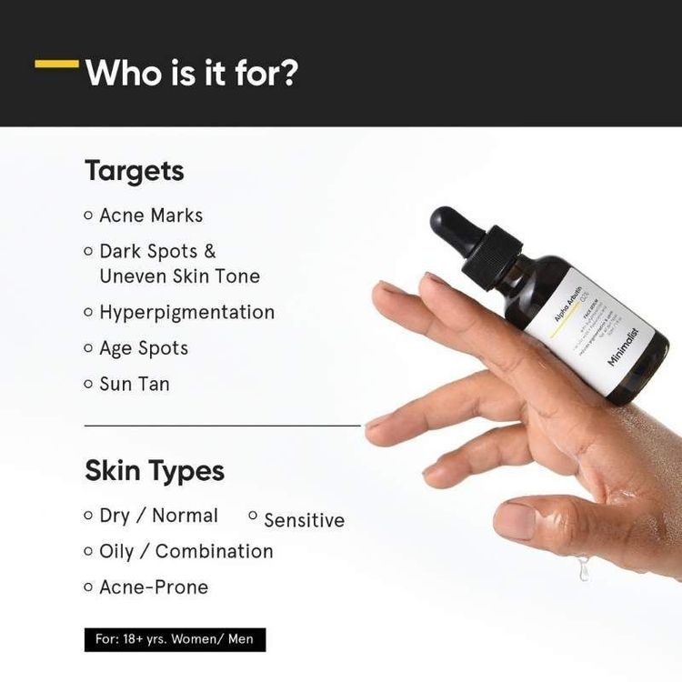 Minimalist 2% Alpha Arbutin Face Serum With Butylresorcinol & Ferulic Acid For Hyperpigmentation
(30ml)