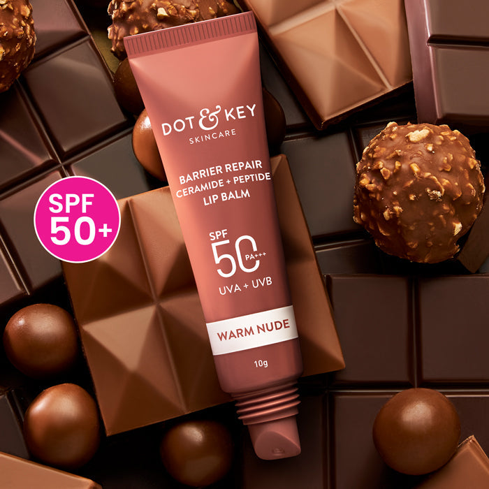 Dot & Key Ceramide + Peptide Lip Balm SPF 50 PA+++  (01Warm Nude)