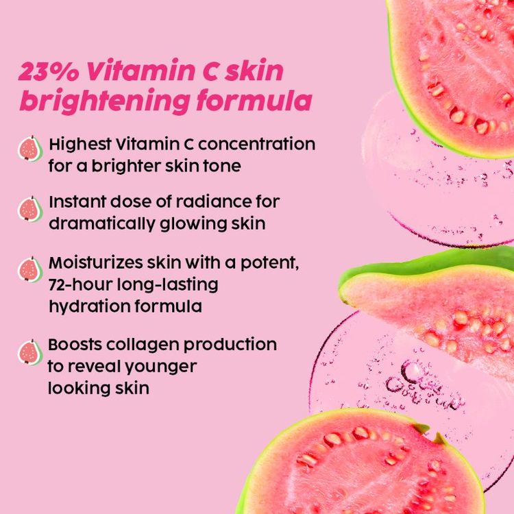 Plix 23% Vitamin C Guava Face Serum With Hyaluronic Acid & Pentavitin For Glowing Complexion