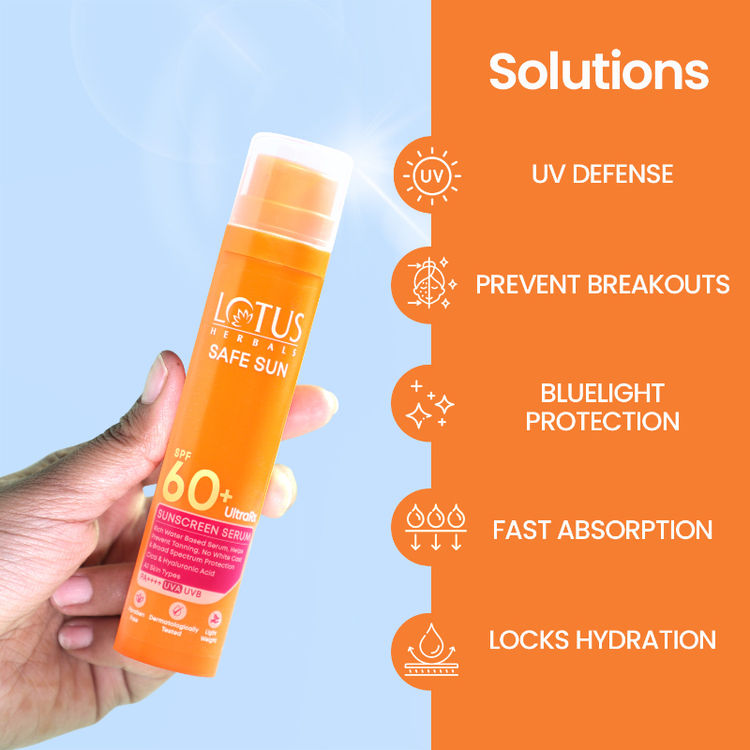 Lotus Herbals UltraRX Sunscreen serum SPF 60+ PA++++All skin typesDermatologically tested (50ml)