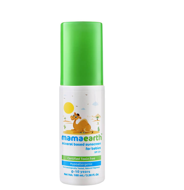 Mamaearth Mineral Based Sunscreen For Babies SPF20+ (100ml)