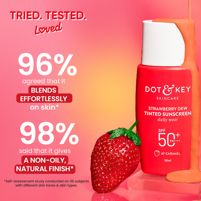 Dot & Key Strawberry Dew Tinted Sunscreen SPF 50+ PA++++ (Beige Medium Deep - 05)