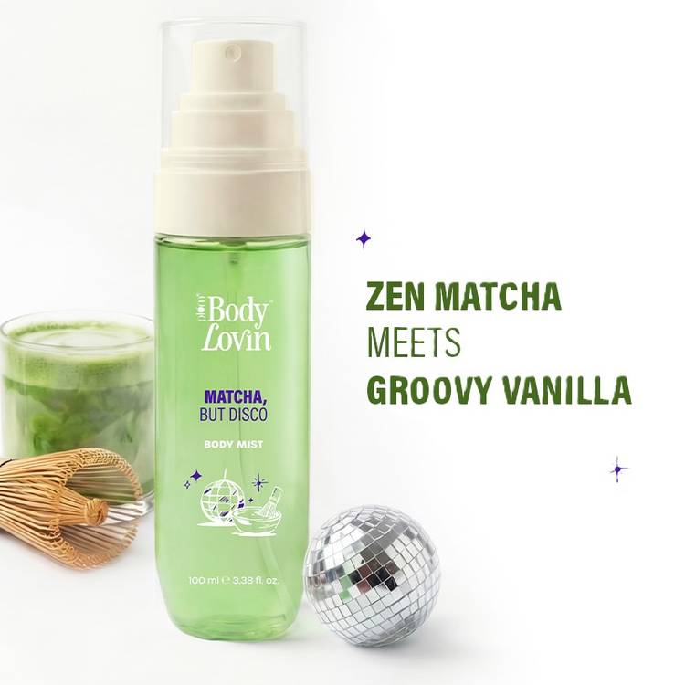 Plum BodyLovin’ Matcha, But Disco Body Mist, Long-Lasting, Lactonic Matcha Fragrance (100ml)