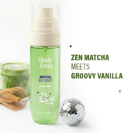 Plum BodyLovin’ Matcha, But Disco Body Mist, Long-Lasting, Lactonic Matcha Fragrance (100ml)