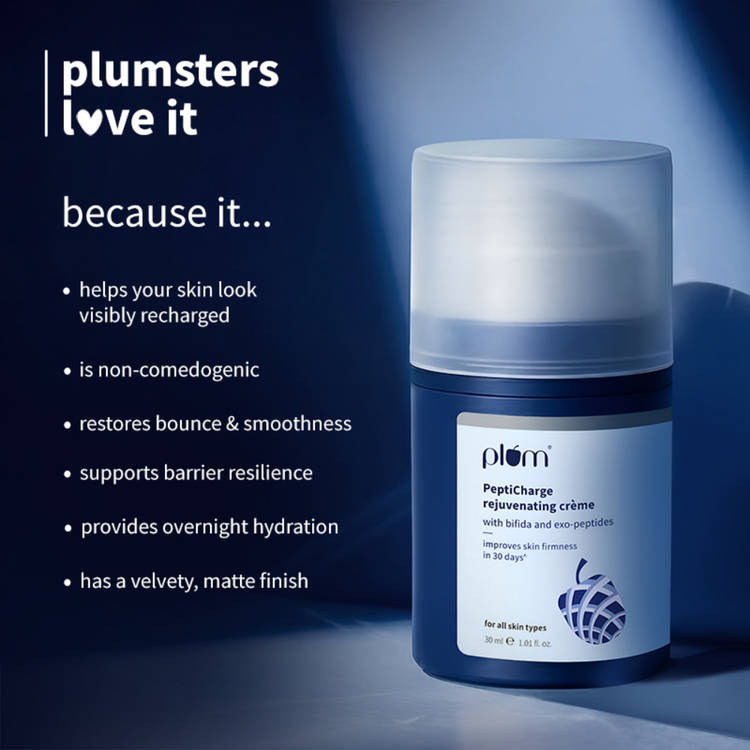 Plum Pepticharge Rejuvenating Creme for Visibly Firmer Skin In 28 Days (30ml)