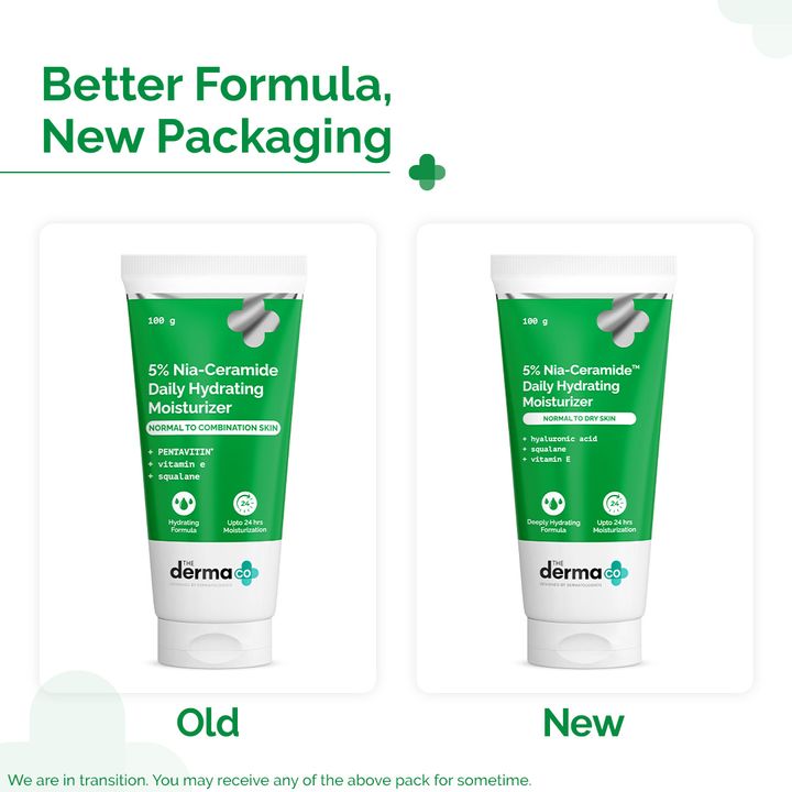 The derma co 5% Nia-Ceramide Daily Hydrating Moisturizer with 5% Niacinamide & 2% Ceramide - 100g