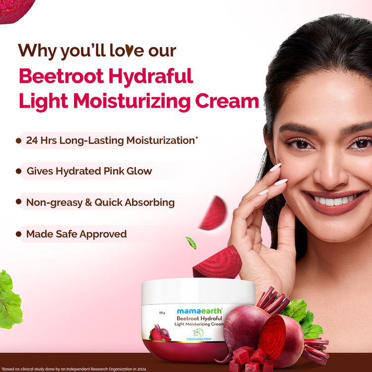 Mamaearth Beetroot Hydraful Light Moisturizing Cream (50g)