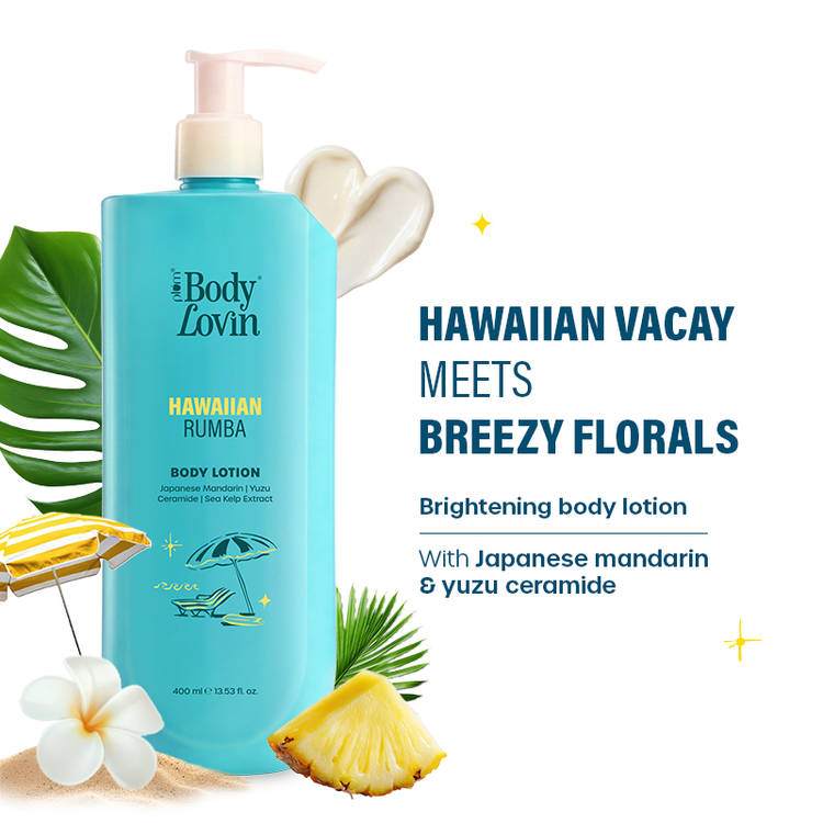 Plum BodyLovin Hawaiian Rumba Body Lotion Hydrating & Brightening Lightweight Gel-Cream Formula (400ml)