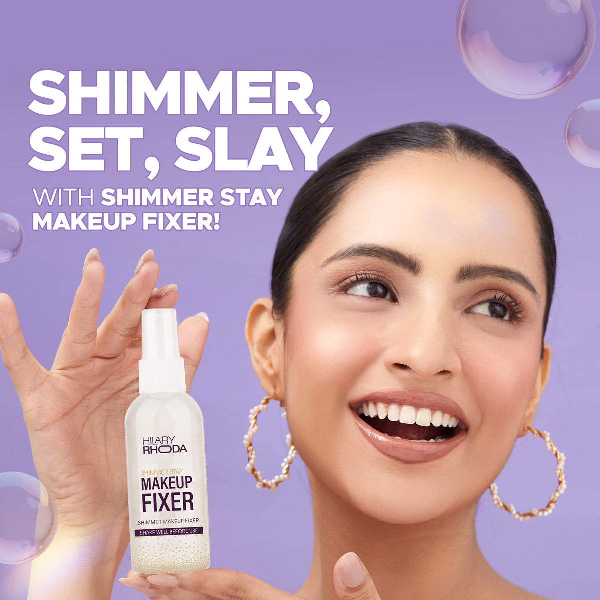 Hilary Rhoda Shimmer Stay Makeup Fixer | Gold