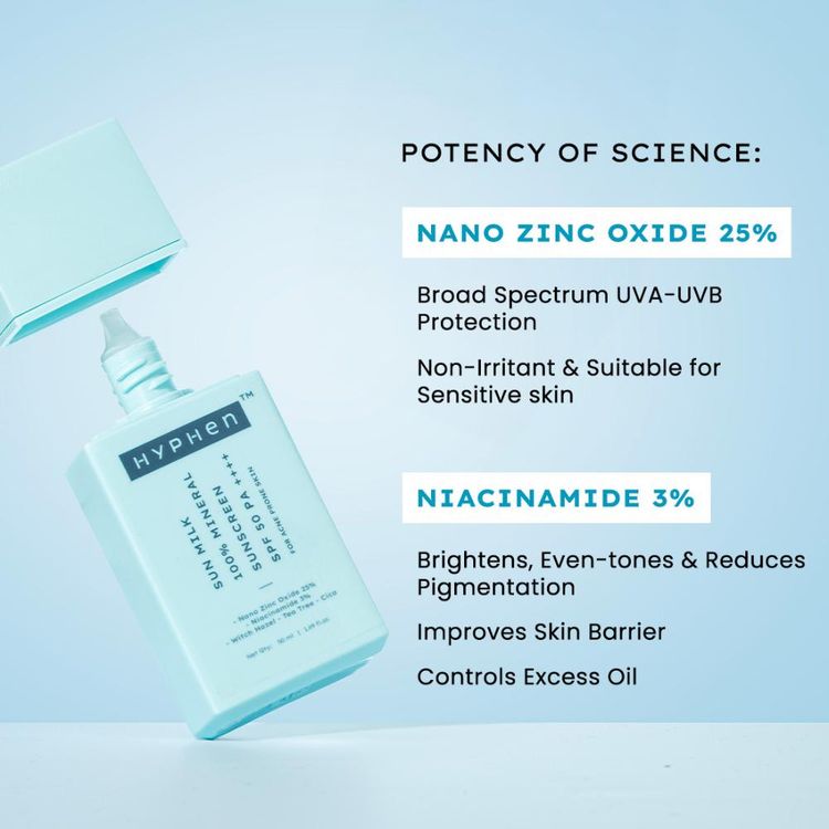 Hyphen Sun milk 100% mineral sunscreen spf 50 pa++++ | 50 ml