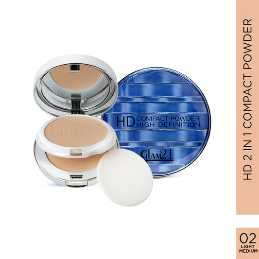 Glam21 HD Compact Powder (02Light Medium)