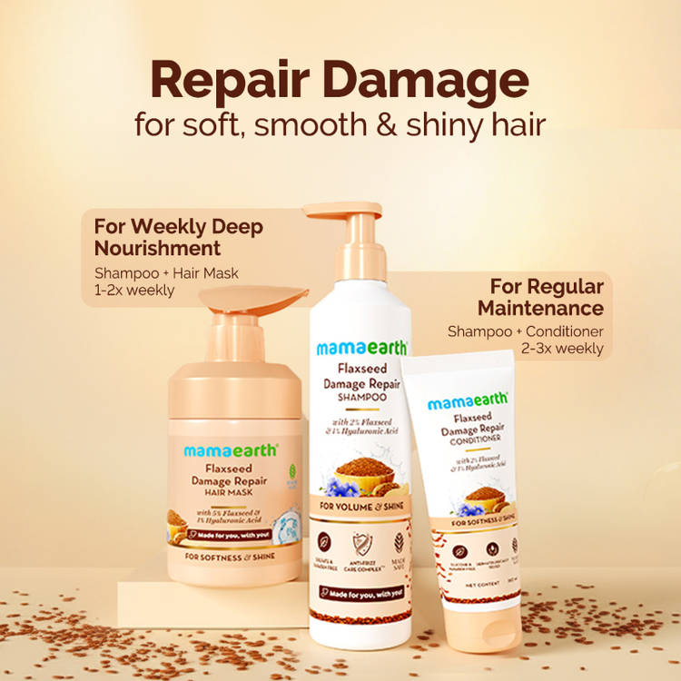 Mamaearth Flaxseed Damage Repair Shampoo (250ml)