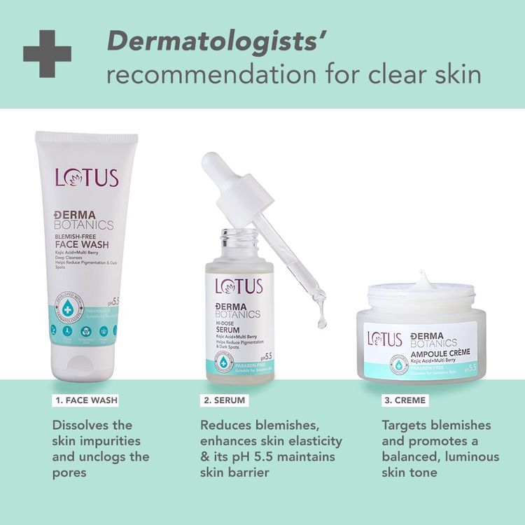 Lotus Herbals Lotus Dermabotanics Kojic Acid + Multi Berry Ampoule Face Cream pH5.5 Suitable For Sensitive Skin (50g)