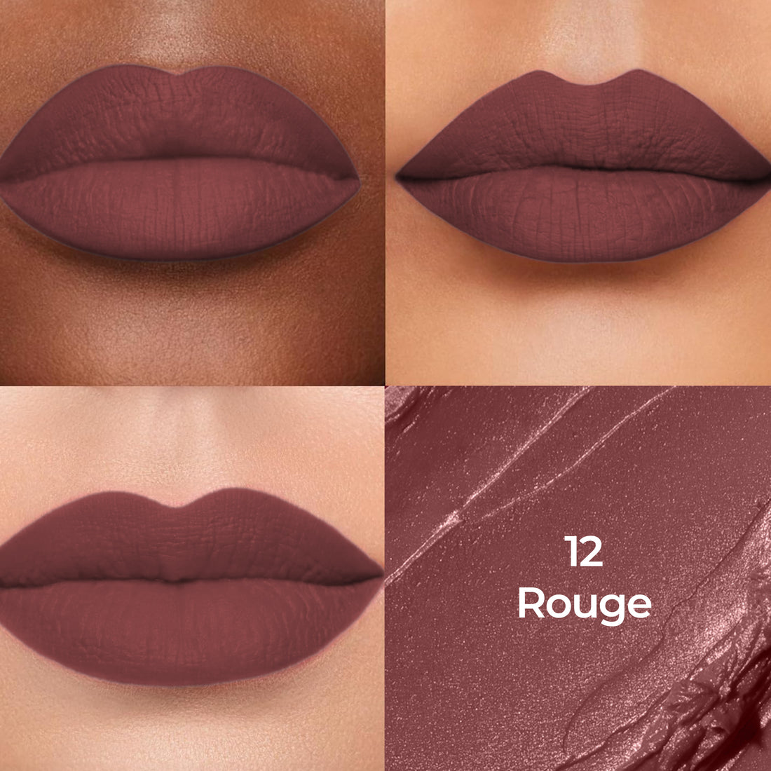 Colors Queen Luxury Matte Non-Transfer Lipstick Waterproof & Bold (12 Rouge)
