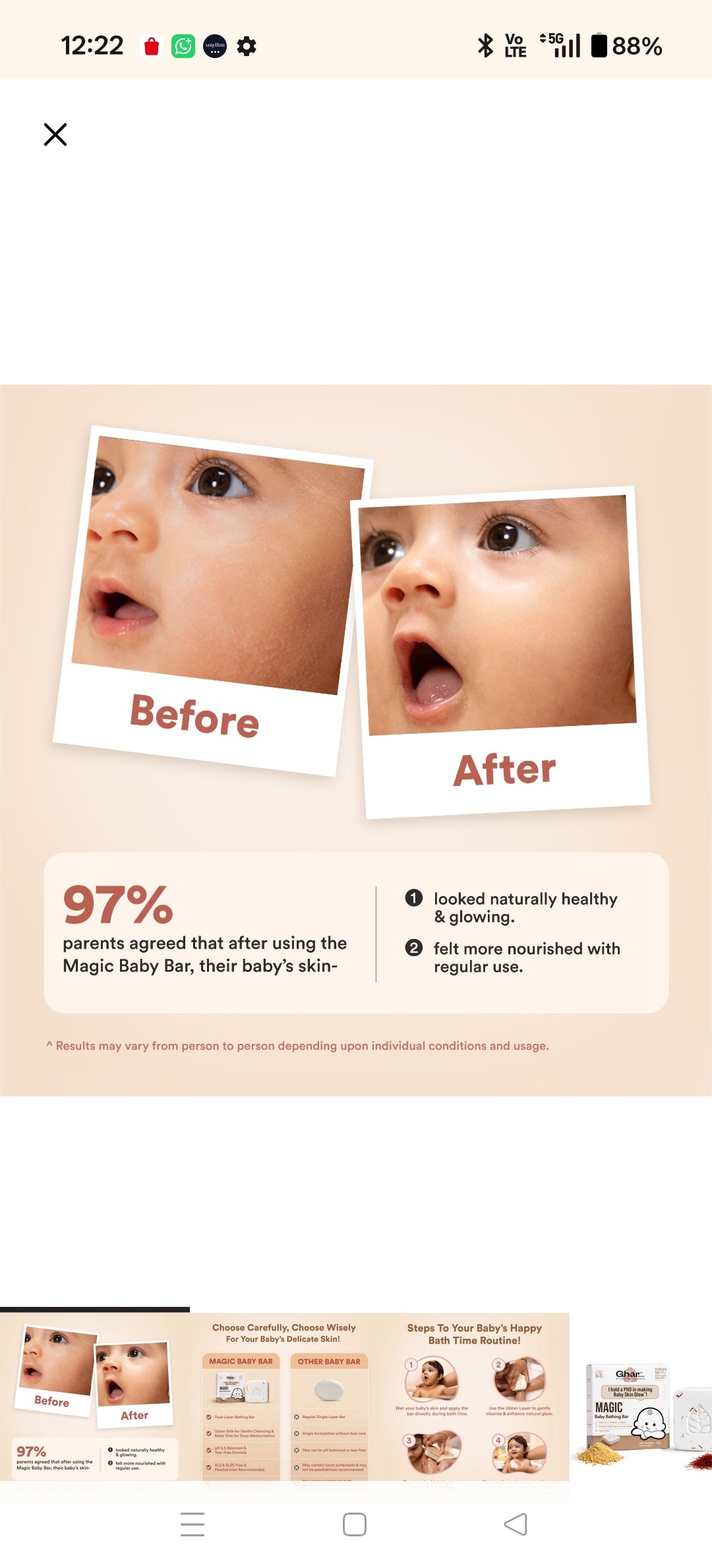 Ghar Soaps Magic Baby Bar