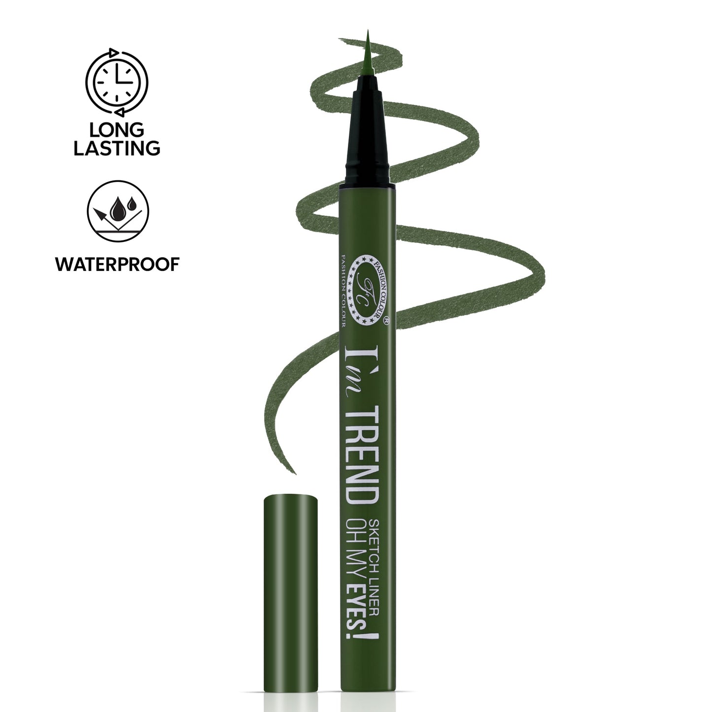 Fashion Color I'm TREND SKETCH LINER ~ Oh My Eyes Quick-Dry Long Lasting(PASSION GREEN)