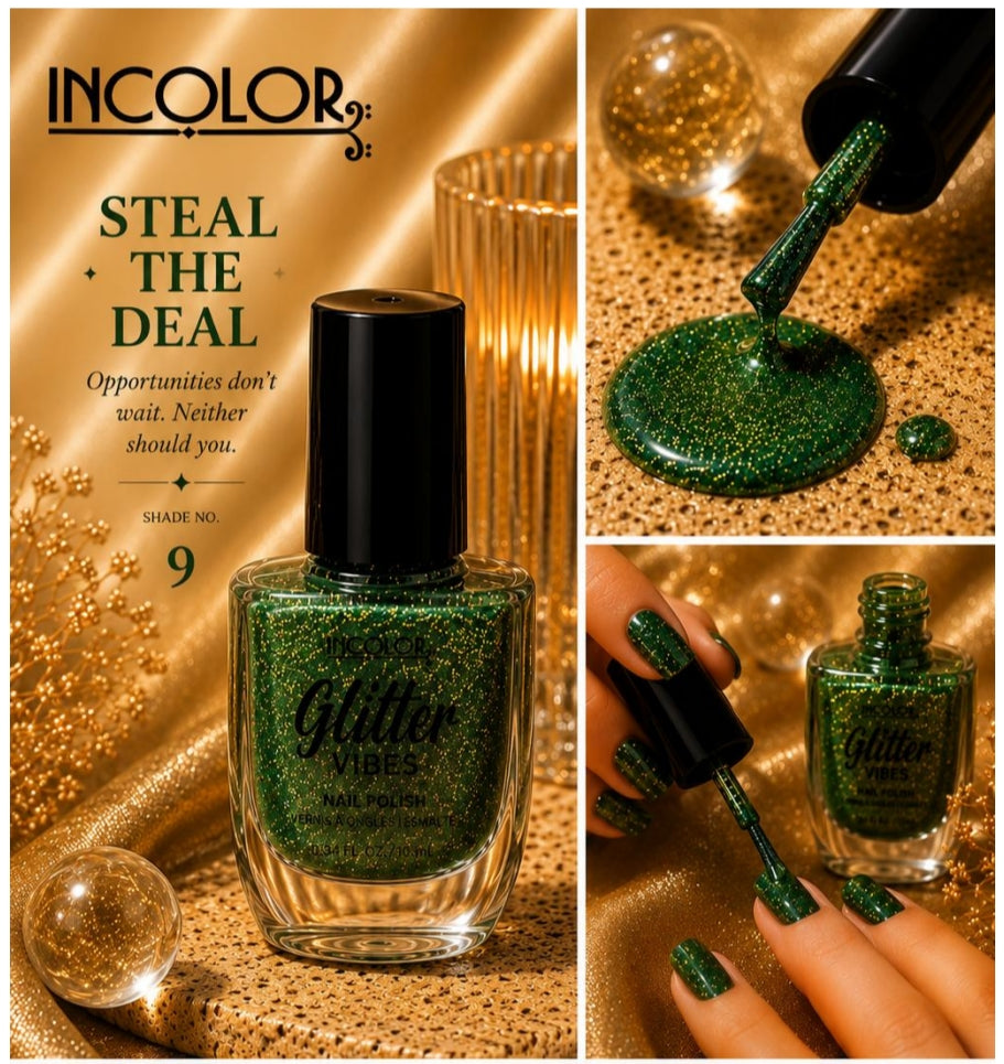 Incolor Glitter Vibes Nail Paints/ 09