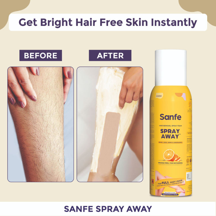 Sanfe Painless & Detan Hair Removal Spray Cream For Women Chest, Legs, Arms & Underarm
(100ml)