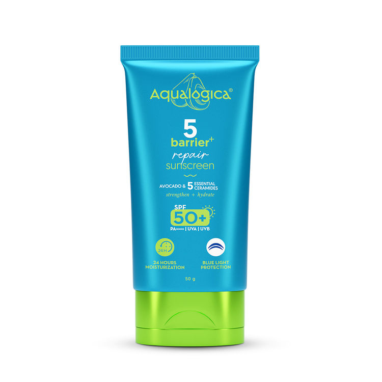 Aqualogica 5 Barrier+ Repair Sunscreen with Avocado & 5 Essential Ceramides 50 gm